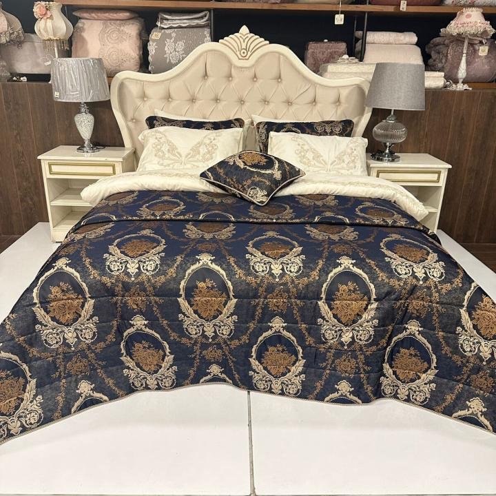 Çeyiz Yatak Örtüsü Melani Lacivert 260*270
