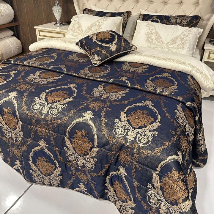 Çeyiz Yatak Örtüsü Melani Lacivert 260*270