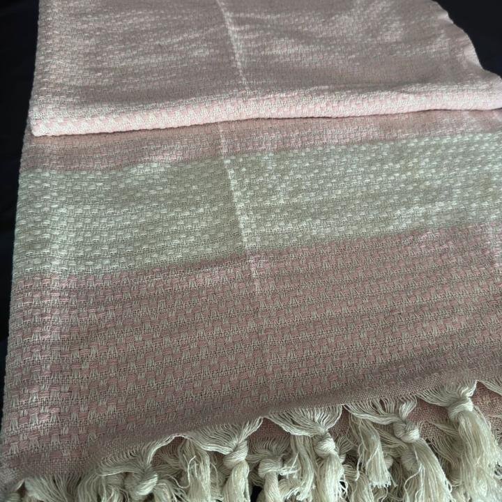 Dört Mevsim Çok Amaçlı %100 Pamuk Pike Örtü Pembe