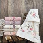 Lavem - %70 Bambu %30 Pamuk 3d Nakışlı El Havlusu - 6'lı Set 50x90