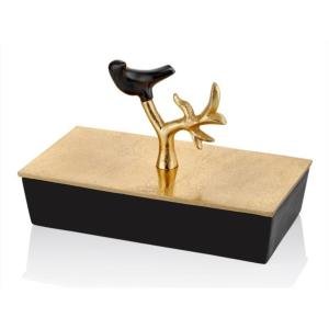 Love Bird Serisi Siyah Dikdörtgen Kutu 22x12x5 cm