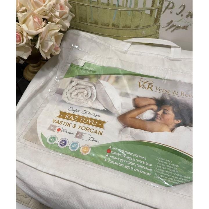 Kaz Tüyü Yorgan 155*215 %90 Gıdı Tüyü Tek Kişilik Premium