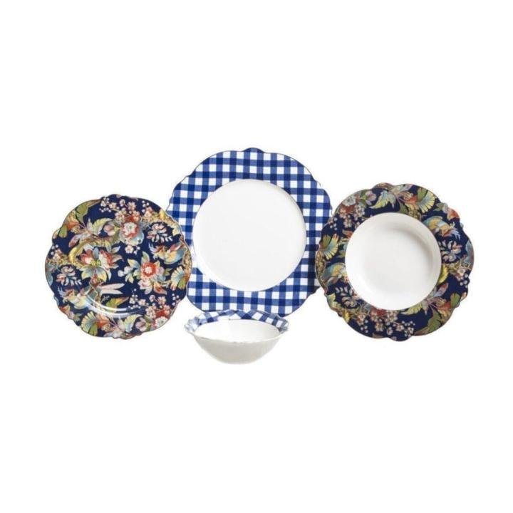 Lyxı002 Elysium 24 Parça 6 Kişilik Bone China Günlük Yemek Takımı