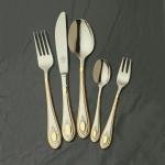 Nadine Parlak Altın Solingen Kutulu Çatal Kaşık Bıçak 96 Parça