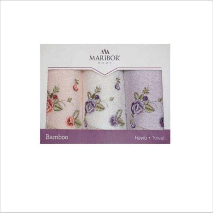 3'lü Bambu El Havlusu 50x30 Cm