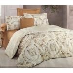 Ranforce Çift Kişilik Nevresim Takımı Toranj Krem/kahve