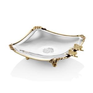 Black Pearl Serisi Kelebekli Kare Kase 17x17x5 cm