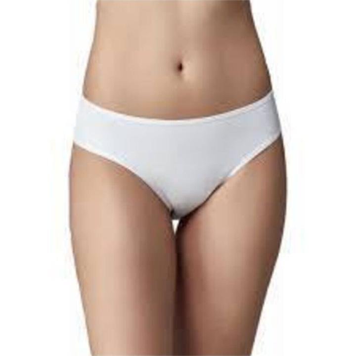 904 Kadın Beyaz Bambu Iz Yapmaz 3'lü Slip