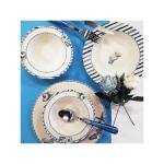 Mnd003 Blue Side 24 Prç Porselen Yemek Takımı