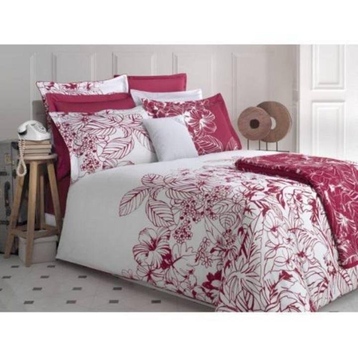 Kırmızı Çift Kişilik Pamuk Saten Nevresim Takımı