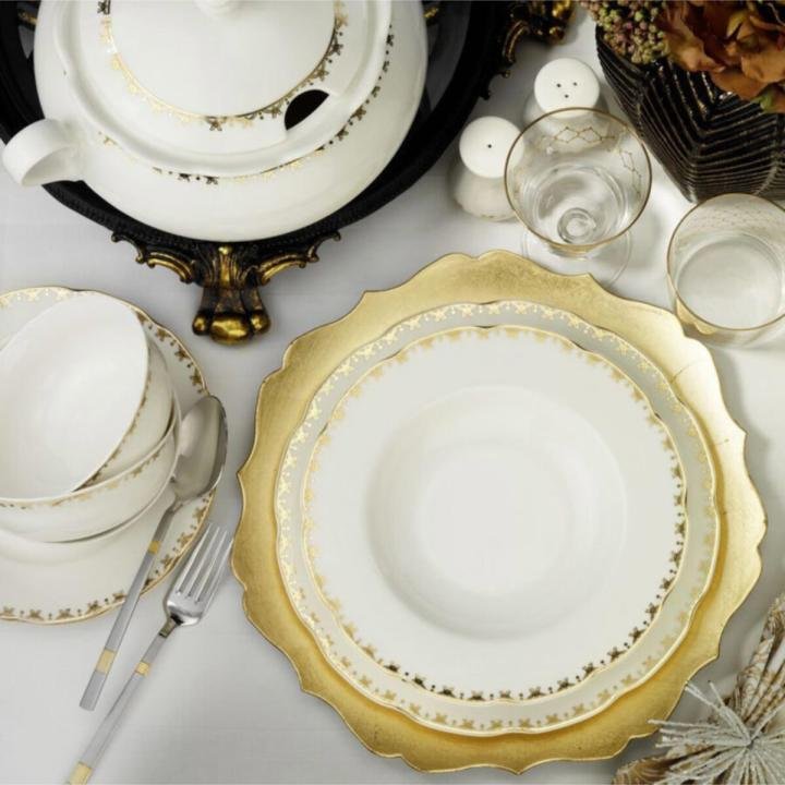 62 Parça Krem Rengi Yemek Takımı
