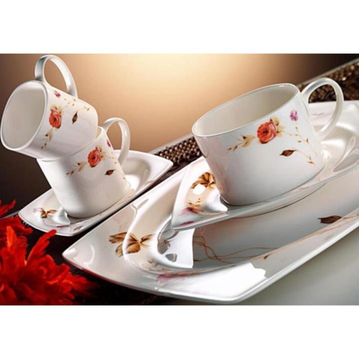 Unisex Bej 83 Parça 12 Kişilik Yemek Takımı