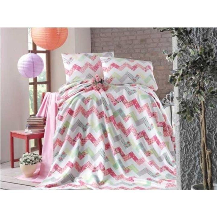 Renkli Çift Kişilik Pike Takımı