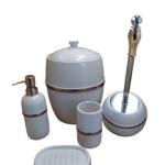 5'parça Seramik Banyo Seti Beyaz