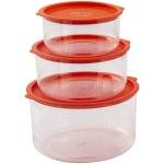 Yuvarlak Saklama Kabı 1 Adet 600 ml 1 Adet 1100 ml 1 Adet 2200 ml