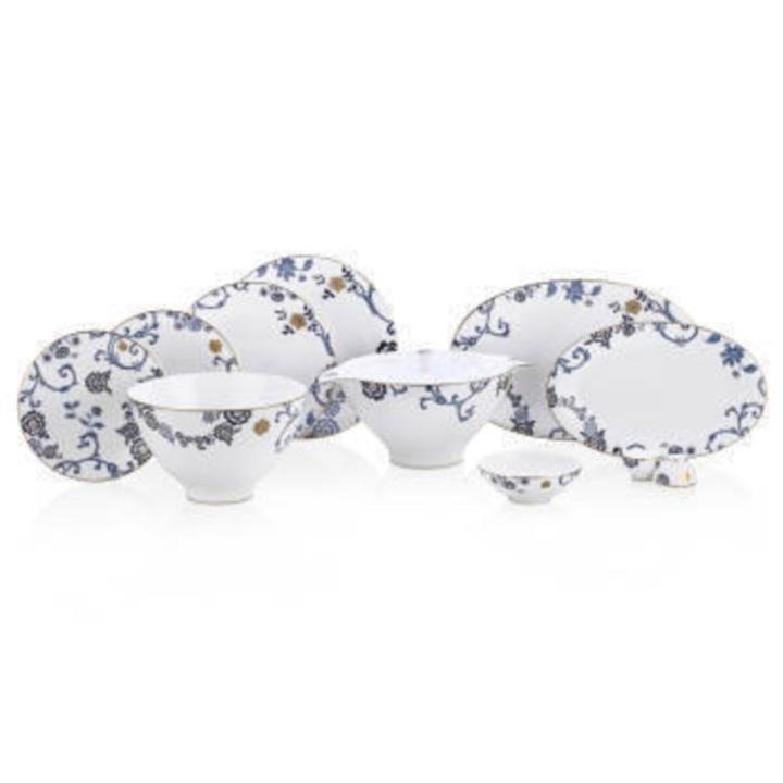 Mavi 12 Kişilik 70 Parça Royal Bone China Yemek Takımı