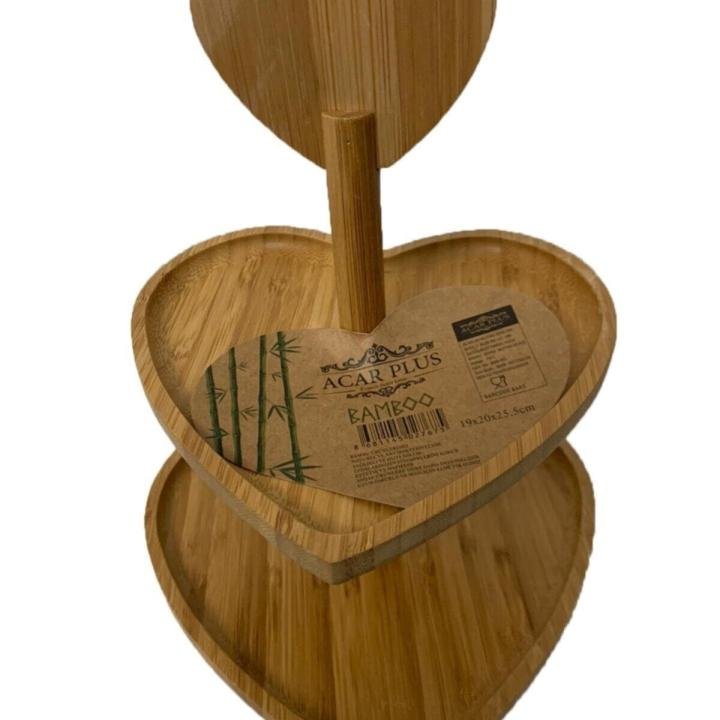 Bambu 2 Katlı Kalp Kurabiyelik