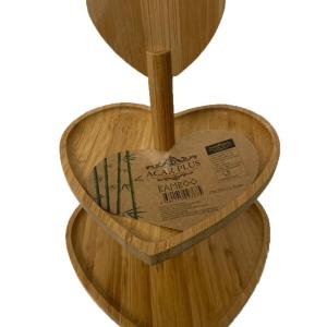 Bambu 2 Katlı Kalp Kurabiyelik