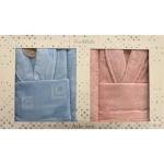 Vega Aile Bornoz Seti Mavi-pudra