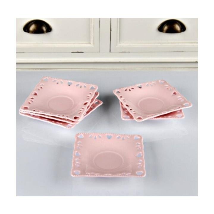 Anela 6'lı Porselen Çay Tabağı