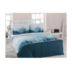 Çift Kişilik Nevresim Takımı Fitted Jungle Su Yeşili