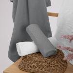 Elissa Best Set Hamam Takımı - Gri - Beyaz