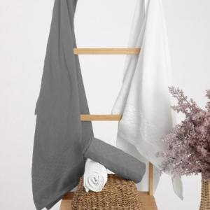 Elissa Best Set Hamam Takımı - Gri - Beyaz