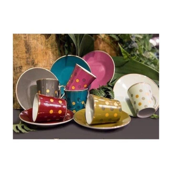 Puantiyeli 6lı Kahve Fincanı