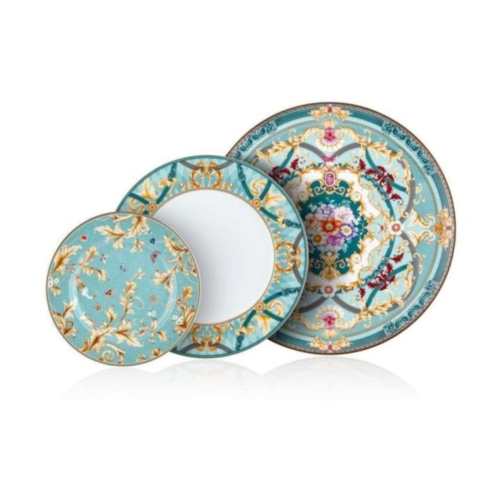 Lamedor Secret Garden Blue 13 Parca Yemek Tabagı S