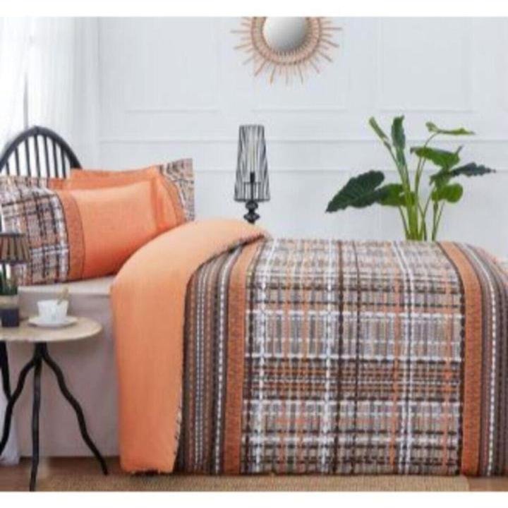 Çift Kişilik Nevresim Takımı Tweed Oranj