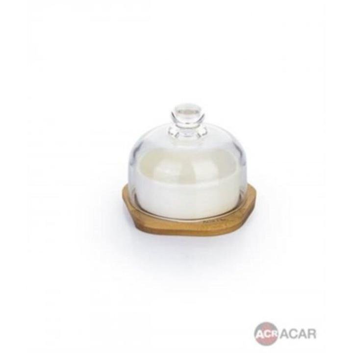 Bambu Tabaklı Porselen Servis Tabağı Porj-008880