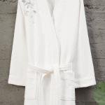 Lea Pamuk Pike Bukle Bornoz Krem