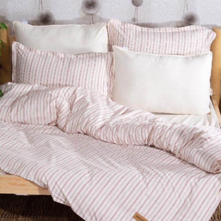 Çift Kişilik Nevresım Takımı Mathıs 100% Pamuk Bordo