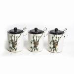 Dekor Hua Meı 3 Lü Porselen Kavanoz Seti 18,9 cm