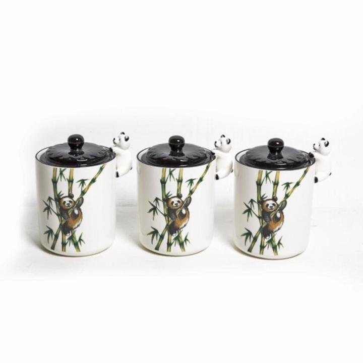 Dekor Hua Meı 3 Lü Porselen Kavanoz Seti 18,9 cm