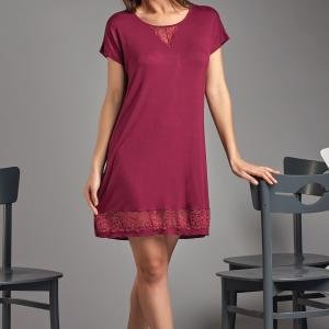 Kadın Bordo Bamboo Gecelik