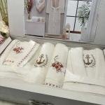 Kopanaki 6lı Bornoz Seti (krem -pudra)