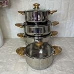 18 Parça Çelik Çeyiz Seti Gold Clk18cyzcrbgld