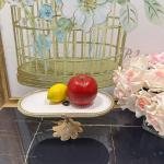 Frame Gold Porselen Kayık Ayaklı Sunumluk 17*34*15