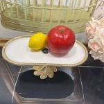 Frame Gold Porselen Kayık Ayaklı Sunumluk 17*34*15