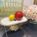 Frame Gold Porselen Kayık Ayaklı Sunumluk 17*34*15