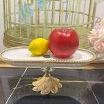 Frame Gold Porselen Kayık Ayaklı Sunumluk 17*34*15