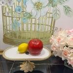 Frame Gold Porselen Kayık Ayaklı Sunumluk 17*34*15