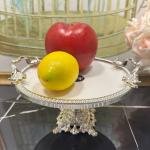 Frame Gümüş Kulplu Porselen 19 cm Ayaklı Sunumluk 21*24*17