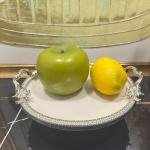 Frame Gümüş Kulplu Porselen 19 cm Sunumluk 21*24*8