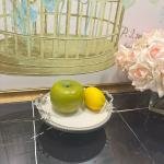 Frame Gümüş Kulplu Porselen 19 cm Sunumluk 21*24*8