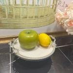 Frame Gümüş Kulplu Porselen 19 cm Sunumluk 21*24*8