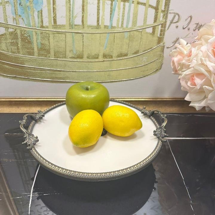 Frame Antik Kulplu Porselen 25 cm Sunumluk 26*29*8