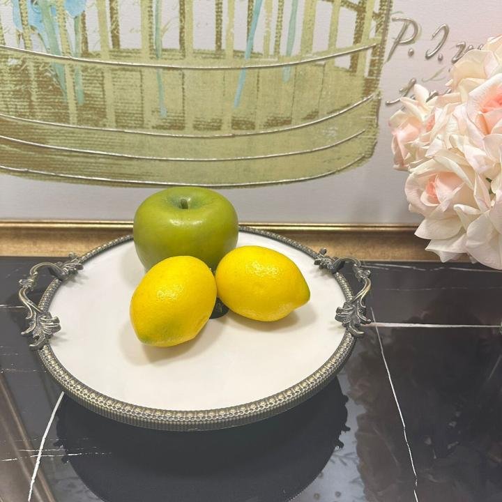 Frame Antik Kulplu Porselen 25 cm Sunumluk 26*29*8