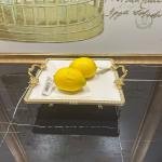 Frame Gold Kulplu Porselen Küçük Kare Sunumluk 22*28*8